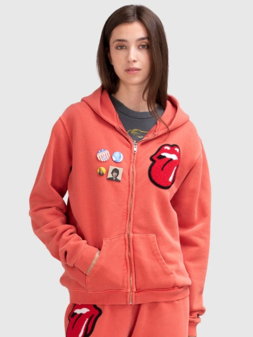 Made Worn Rolling Stones Hoodie Sweatshirt